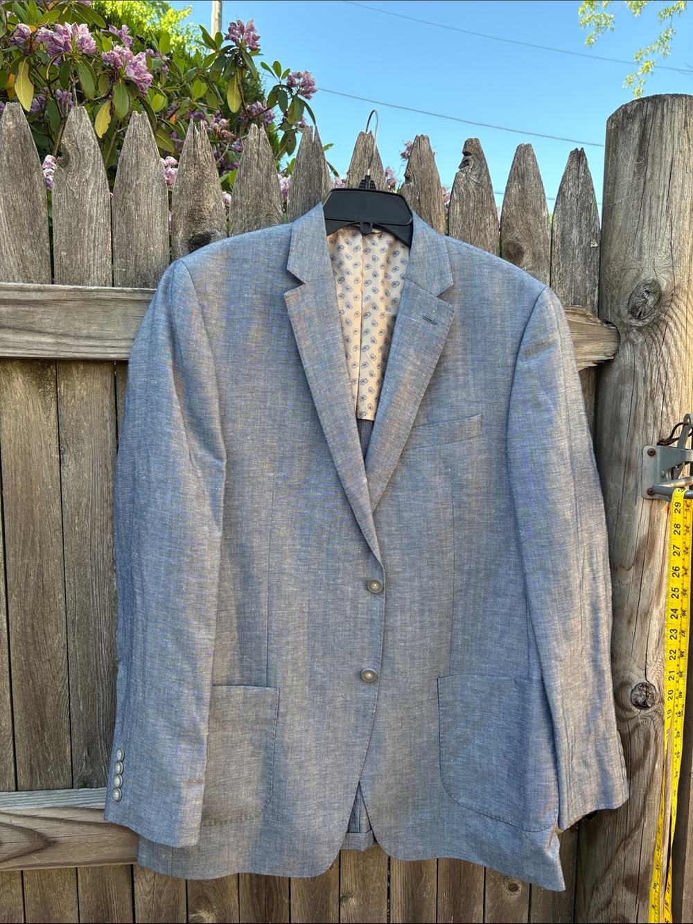 Black Brown 1826 42L steel blue blazer!!